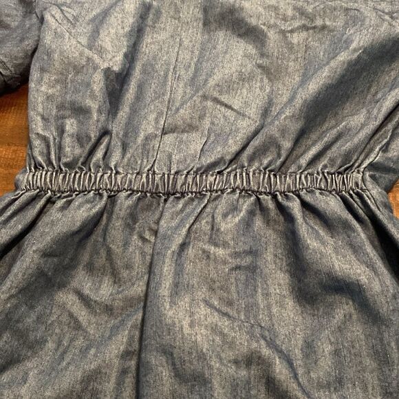 G Kale Blue Denim Chambray Button-Up Dress petite medium - Picture 6 of 9